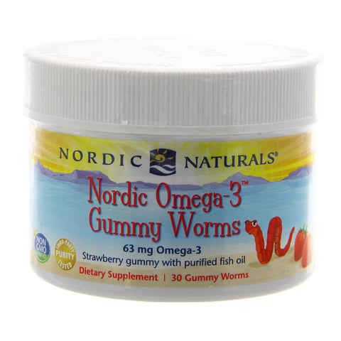 NORDIC O-3 GUMMY WORMS STRA 30