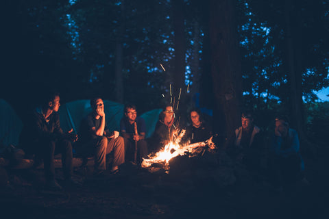 light-group-people-night-flame-fire-
