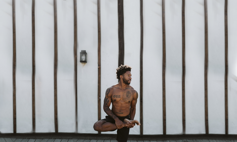 Healthy Yoga African American Man