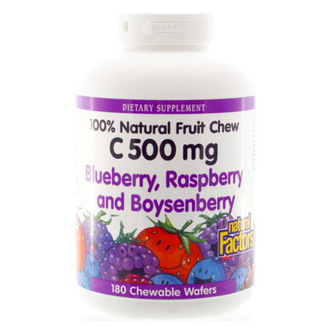 C 500 MG FRUIT CHEWS BERRY 180