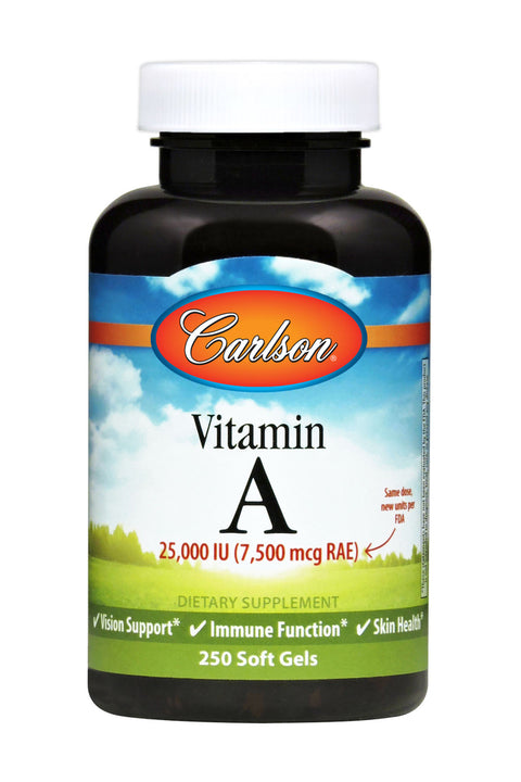 VIT A NATURAL 25000IU 250
