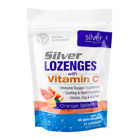 SILVER LOZENGES ORANGE SPLASH