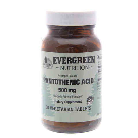 PANTOTHENIC ACID 500MG PR 60VT