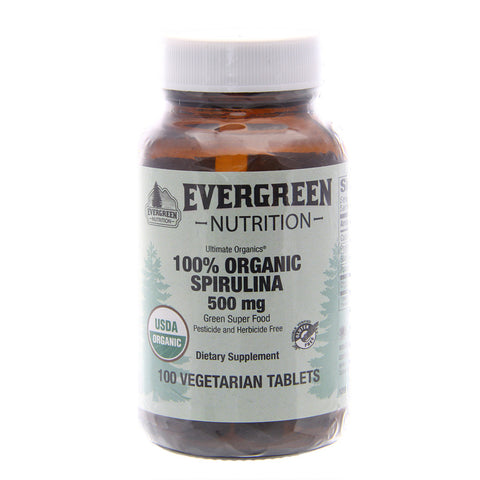 100% Organic Spirulina 500 mg